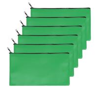 PATIKIL 11"x 6" Bank Deposit Bag, 6Pcs Money Bag Bank Bag Security Money Pouch Receipt Holder for Tickets Coin Makeup Cosmetics Bills, Green