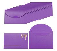PATIKIL 11 x 7.5cm Gift Cards Envelopes, 12pcs Mini Envelopes Small Sleeve Holders 250g Glitter Paper Pearlescent Credit Card Size Bulk for Business Cards VIP Invitations Greeting,Purple
