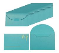 PATIKIL 11 x 7.5cm Gift Cards Envelopes, 24pcs Mini Envelopes Small Sleeve Holders 250g Glitter Paper Pearlescent Credit Card Size Bulk for Business Cards VIP Invitations Greeting,Blue