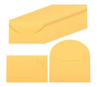 PATIKIL 11 x 7.5cm Gift Cards Envelopes, 24pcs Mini Envelopes Small Sleeve Holders 250g Glitter Paper Pearlescent Credit Card Size Bulk for Business Cards VIP Invitations Greeting,Yellow