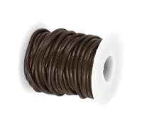 PATIKIL 11 Yard x 3mm Round Leather Cord for Jewelry Making, Leather String Lace Leather Rope Spool for Crafting Necklace Bracelet Beading Lanyard Braiding, Dark Brown
