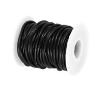 PATIKIL 11 Yard x 3mm Round Leather Cord for Jewelry Making, Leather String Lace Leather Rope Spool for Crafting Necklace Bracelet Beading Lanyard Braiding, Black