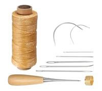 PATIKIL 110 Yard Waxed Thread Cord, 0.8mm 150D Leather Sewing Waxed Thread Cord Kit for Sewing Stitching Bookbinding Beading Braiding, Wax