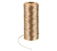 PATIKIL 110 Yards Decorative Metallic Bakers Twine, 1 Rolls Wrapping Twine String Rope DIY Tie Gift Packing Materials for Christmas Crafts Wedding Present,Beige