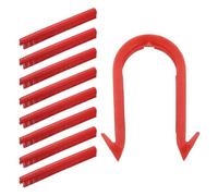 PATIKIL 1100 Pcs Foamboard Staples, 16mm PEX Pipe Staples U Shape Plastic Floor Heating Staple for Foam Board Insulation Tarp Tubing CPVC Copper Pipe Fixing,Red