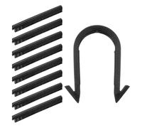 PATIKIL 1100 Pcs Foamboard Staples, 20mm PEX Pipe Staples U Shape Plastic Floor Heating Staple for Foam Board Insulation Tarp Tubing CPVC Copper Pipe Fixing,Black