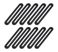 PATIKIL 110mm x 20mm Adjustable Flat Mending Plate with Slot, 10Pcs Stainless Steel Slidable Slotted Flat Straight Mending Plate Support Brace Brackets for Wood Furniture Black