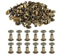 PATIKIL 11mm Chicago Screws Leather Rivets, 60 Set Leather Rivets Nail Stud Screws Bolt Assorted Kit for DIY Leather Craft Bookbinding Decorate Repair Belt Bag Clothing, Gunmetal