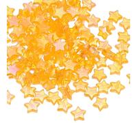 PATIKIL 11mm Crystal Star Beads, 100 Pcs Star Acrylic Spacers Bead Charm Pendants for Jewelry Making Bracelet Necklace DIY Crafts, Orange