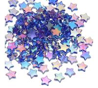 PATIKIL 11mm Crystal Star Beads, 400 Pcs Star Bead Acrylic Spacers Bead Star Shaped Charm Pendants for Jewelry Making Bracelet Necklace DIY Crafts, Dark Blue