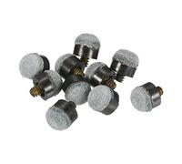 PATIKIL 11mm Dia Screw-on Pool Cue Tips, 10 Pack Billiard Cue Tips Snooker Billiard Supplies Pool Stick Tips Replacement Accessories, Grey
