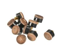 PATIKIL 11mm Dia Screw-on Pool Cue Tips, 10 Pack Billiard Cue Tips Snooker Billiard Supplies Pool Stick Tips Replacement Accessories, Brown