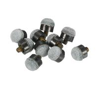 PATIKIL 11mm Dia Screw-on Pool Cue Tips, 30 Pack Billiard Cue Tips Snooker Billiard Supplies Pool Stick Tips Replacement Accessories, Grey