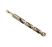 PATIKIL 11mm Hex Shank Drill Bit, M2 High-Speed Steel Bits Quick Change Design for Impact Driver 135° Gold Finish for Stainless Steel Hard Metal - 2 Pack