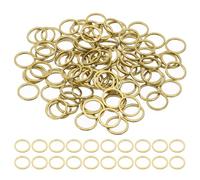 PATIKIL 11mm OD x 9mm ID Earring Beading Hoop, 100Pcs Copper Round Solid Copper Beading Finding Rings Loops for Jewelry Making Necklaces Earring Keychains Craft DIY, Copper