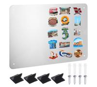 PATIKIL 11x17 Magnetic Board, Magnet Board Magnetic Wall Board Bulletin Board Small Metal Display Board Steel for Wall Magnets Collection Display Photo Spice Note Craft Fridge RV, Silvery