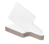 PATIKIL 11x6in Thickened Dry Erase Paddles, 10Pcs Handheld Double Side Square Answer Paddle Dry Erase Boards for Voting Game Teaching Classroom Office Party