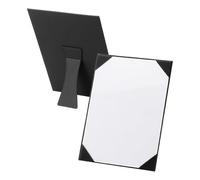 PATIKIL 11x8.5 Certificate Holder with Stand, Single-Sided Document Holders Vertical for Award Diploma Graduation Achievement Business License, Black