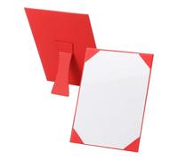 PATIKIL 11x8.5 Certificate Holder with Stand, Single-Sided Document Holders Vertical for Award Diploma Graduation Achievement Business License, Red