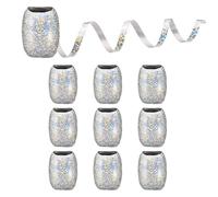 PATIKIL 11yards x 1/5" Curling Ribbons, 10 Rolls Balloon String Ribbon Shiny Metallic Curly Ribbons Rolls for Crafts Gift Wrapping Wedding Birthday Party Florist Flowers Decor, Silver Tone