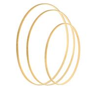 PATIKIL 12/14/16 Inch Wooden Bamboo Floral Hoop, 3Pcs in 1 Set Craft Rings for DIY Wedding Wreath Decor Dream Catcher