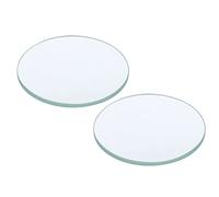 PATIKIL 12" (300mm) Focal Length Flat Convex Lens, 2 Pack 50mm Diameter 4mm Height Glass Optically Polished Round Edges Lens for Physics Experiment, Clear