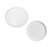 PATIKIL 12.4" Round Tray Resin Mould with Edge, Plate Silicone Moulds for Epoxy Resin Jewelry Storage Containers Blank Casting Mould for DIY Craft Home Decorations Making Tool, White