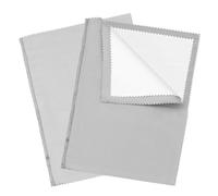PATIKIL 12.6"x9.8" Jewelry Cleaning Cloth, 2 Pack Polishing Cloth Pure Cotton Cleaning Cloths Double Layer for Gold Silver Coins, Gray