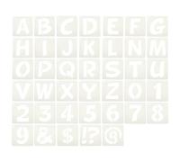 PATIKIL 12.7cm/ 5" Letter Number Stencils, 40Pcs Square Reusable Letter and Number Stencil Templates for Painting on Wall Wood Fabric Signage, Uppercase Letter Style