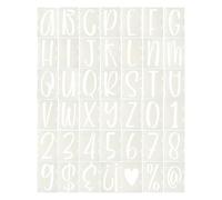PATIKIL 12.7cm/ 5" Letter Number Stencils, 42Pcs Rectangle Interlock Reusable Letter and Number Stencil Templates for Painting on Wall Wood Fabric Signage, Uppercase Letter Style