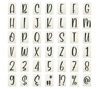 PATIKIL 12.7cm/ 5" Letter Number Stencils, 42Pcs Rectangle Reusable Letter and Number Stencil Templates for Painting on Wall Wood Fabric Signage, Uppercase Letter Style