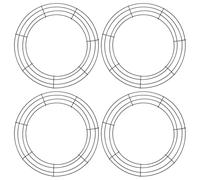 PATIKIL 12 Inch Christmas Wire Wreath Frame, 4 Pcs Metal Round Shape Dream Catcher Rings Macrame Wreath Floral Hoop for Home Car DIY Craft Wedding Wall Hanging Decorations, Black