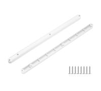 PATIKIL 12 Inch Drawer Slides, 2 Pcs Plastic Guide Rails Side Mounted Rails with Mounting Screws for Cabinet/Drawer/Bedside/Table/Wardrobe, White