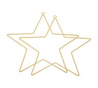 PATIKIL 12 Inch Dream Catcher Rings, 2 Pcs Metal Star Shape Macrame Wreath Floral Ring Hoop for Home DIY Craft Wedding Wall Hanging Decoration, Gold Tone