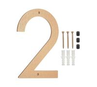 PATIKIL 12 Inch House Numbers for Outside, Number 2 ABS Plastic Texture Floating House Number Modern Mailbox Address Door Numbers with Nail Kit for Outdoor Residential Street, Gold Tone