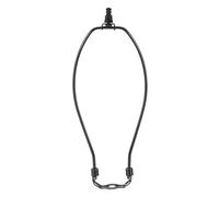 PATIKIL 12 Inch Lamp Harp Kit with 1" Tall Iron Finial, 1 Set Heavy Duty Bracket with Standard Saddle & Finial Detachable Shade Holder for Table Floor Lamps, Black