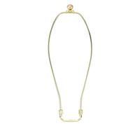PATIKIL 12 Inch Lamp Harp Kit with 17.5mm Solid Brass Ball Finial, 1 Set Heavy Duty Bracket with Standard Saddle & Finial Detachable Shade Holder for Table Floor Lamps, Gold