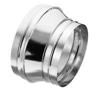 PATIKIL 12 Inch to 10 Inch Round Duct Reducer Increaser Connector, Galvanized Steel Adapter Pipe Fitting for Bathroom Kitchen Ventilation Systems, Silver Tone