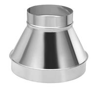 PATIKIL 12 Inch to 8 Inch Round Duct Reducer Increaser Connector, Galvanized Steel Air Duct Adapter Pipe Fitting for Bathroom Kitchen Inline Ventilation Systems, Silver Tone
