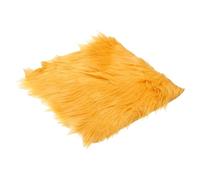 PATIKIL 12" Locker Rug, Small Area Rug Mini Faux Fur Rugs Small Locker Carpet Soft Fluffy Tiny Photography Props Square for Nail Photo Tabletop Background Picture Decoration, Gold Tone