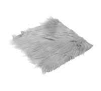 PATIKIL 12" Locker Rug, Small Area Rug Mini Faux Fur Rugs Small Locker Carpet Soft Fluffy Tiny Photography Props Square for Nail Photo Tabletop Background Picture Decoration, Gray