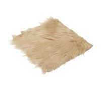 PATIKIL 12" Locker Rug, Small Area Rug Mini Faux Fur Rugs Small Locker Carpet Soft Fluffy Tiny Photography Props Square for Nail Photo Tabletop Background Picture Decoration, Dark Beige