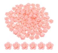 PATIKIL 12 mm Rose Flower Beads, 100 Pcs Colorful Acrylic Rose Carved Flower Beads Handmade Loose Beads for Jewelry Making DIY Necklace Bracelet Craft Supplies, Pink
