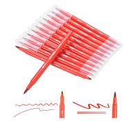 PATIKIL 12 Pack Dual Marker Brush Pens, Fluorescent Orange-Red Double Tip Colored Pen Coloring Marker Set Supplies for Adult Coloring Book Note Taking Writing Calligraphy Drawing Sketching