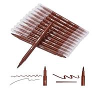 PATIKIL 12 Pack Dual Markers Brush Pens, Brown Double Tip Colored Pen Coloring Marker Set Supplies for Adults Coloring Books Note Taking Writing Calligraphy Drawing Sketching