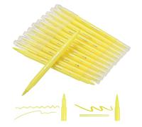 PATIKIL 12 Pack Dual Markers Brush Pens, Fluorescent Yellow Double Tip Colored Pen Coloring Marker Set Supplies for Adults Coloring Books Note Taking Writing Calligraphy Drawing Sketching