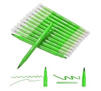 PATIKIL 12 Pack Dual Markers Brush Pens, Grass Green Double Tip Colored Pen Coloring Marker Set Supplies for Adults Coloring Books Note Taking Writing Calligraphy Drawing Sketching