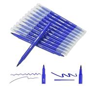 PATIKIL 12 Pack Dual Markers Brush Pens, Old Blue Double Tip Colored Pen Coloring Marker Set Supplies for Adults Coloring Books Note Taking Writing Calligraphy Drawing Sketching