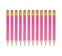 PATIKIL 12 Pack HB Pencils, 10cm Short Wood Graphite Pencils Thick Portable Golf Scoring Mini Pre Sharpened Erasable Pen with Eraser Bulk for Sport Games Meeting Office Writing, Dark Blue