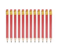 PATIKIL 12 Pack HB Pencils, 4inch Short Wood Graphite Pencils Thick Portable Golf Scoring Mini Pre Sharpened Erasable Pen with Eraser Bulk for Sport Games Meeting Office Writing, Blue